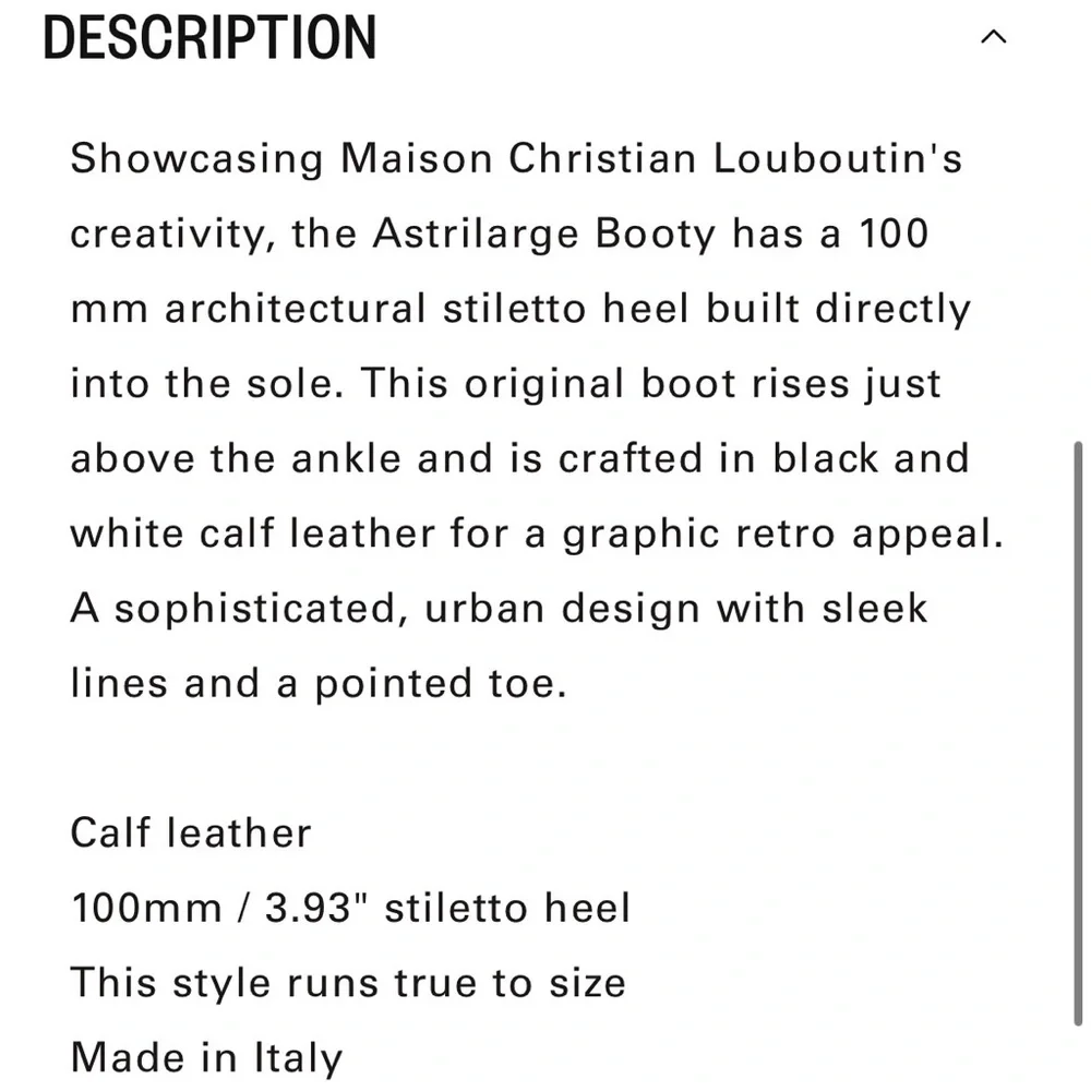 NIB Christian Louboutin Astrilarge Black and White Boots 41 - Picture 12 of 12